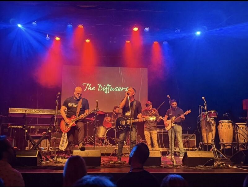 Aercoustics’ band, The Diffusers, performing at EcoJam 2026