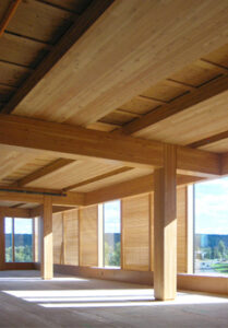 Sound engineering in wood buildings to control noise